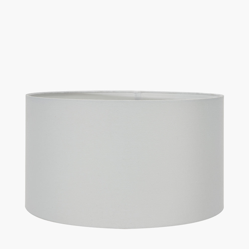 Harry 40cm Ivory Poly Cotton Cylinder Drum Lampshade